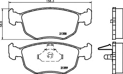 HELLA PAGID 8db355008191 -  Комплект тормозных колодок, дисковый тормоз